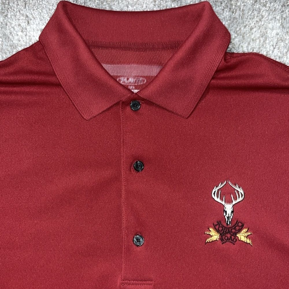 Greg Norman Play dry Burgundy Tobacco Road Pinehurst Area Golf polo shirt M slim
